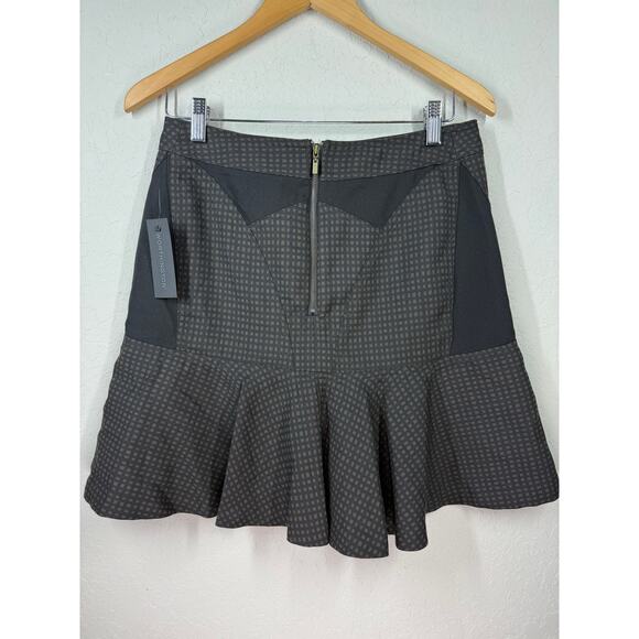 Women's Worthington Black Brown Check Mini Skirt Size 4 NEW - Picture 4 of 5